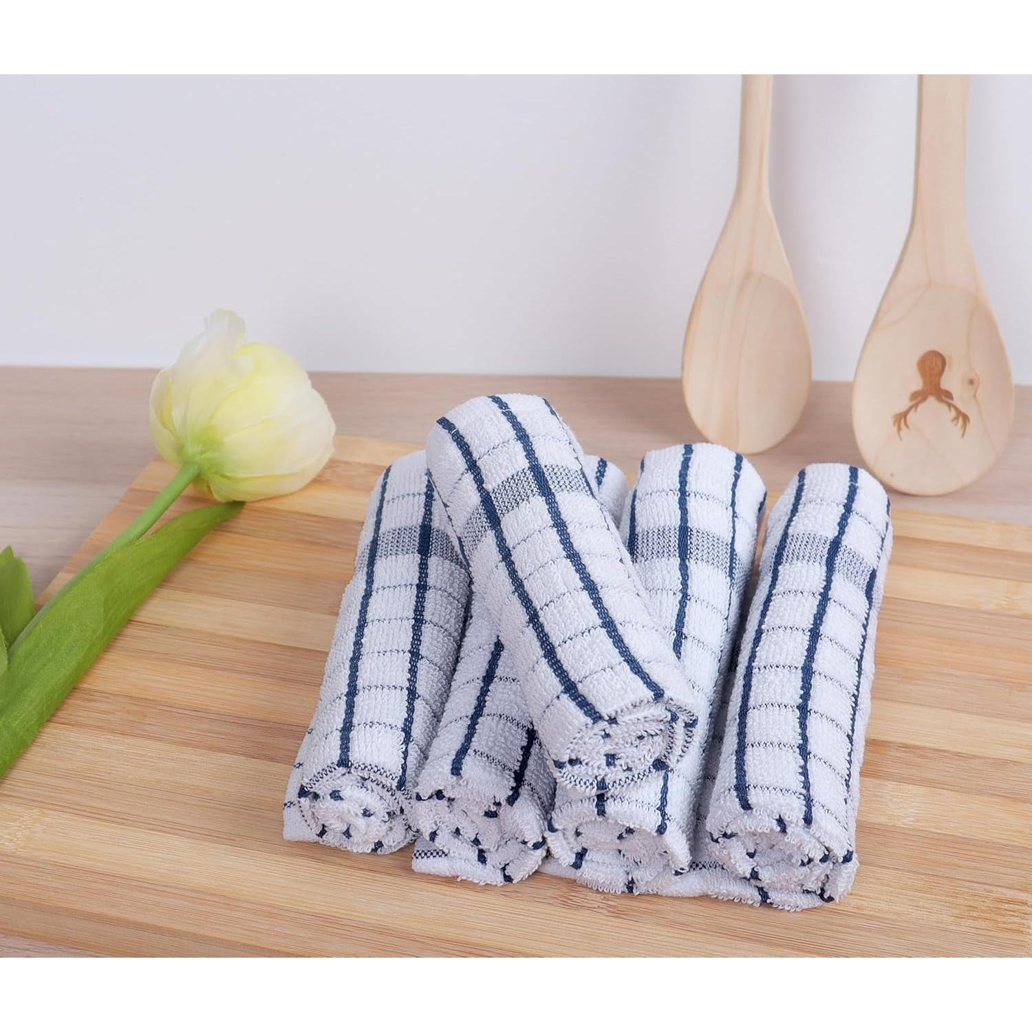 Set de 8 Paños de Cocina AMOUR INFINI Algodón Terry 30x30cm