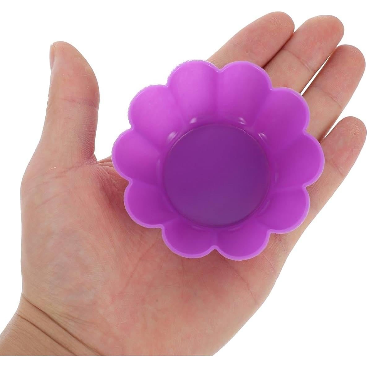 Moldes de Silicona Kichvoe 6Pcs para Muffins en Flor