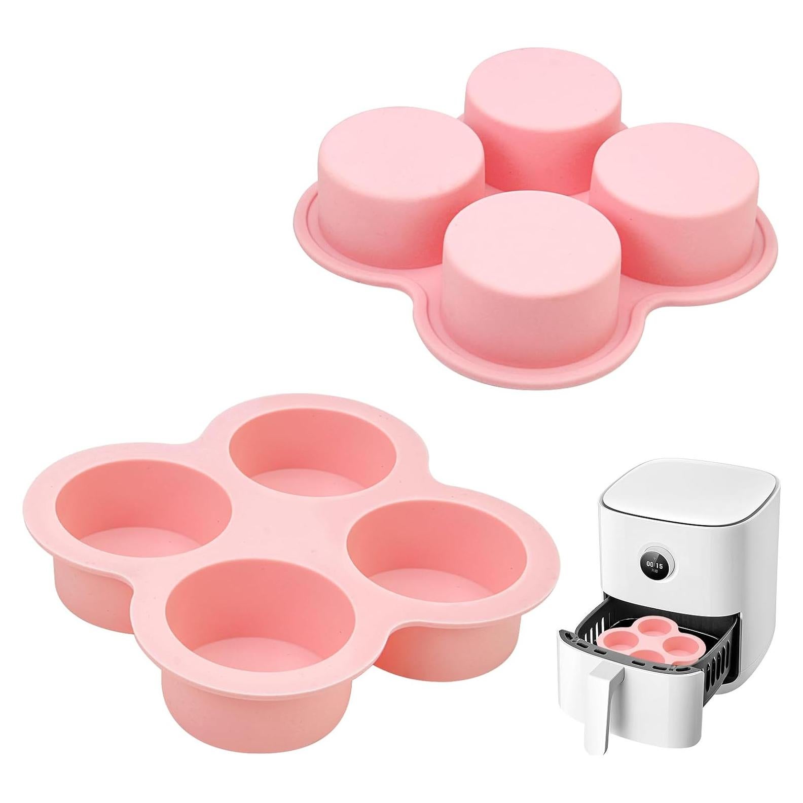 Moldes de Silicona para Huevos HUIKANGSHENG - 2 Pack Rosa