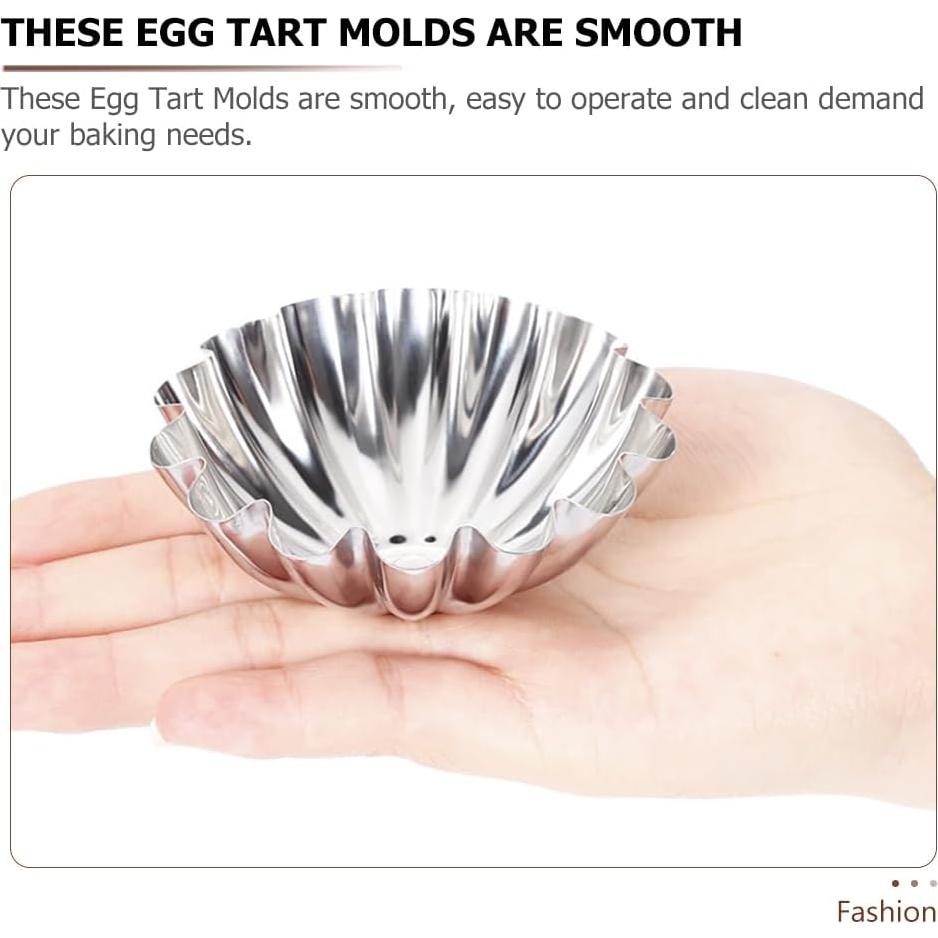 30 Moldes para Tartas Hemoton de Acero Inoxidable 6-9cm