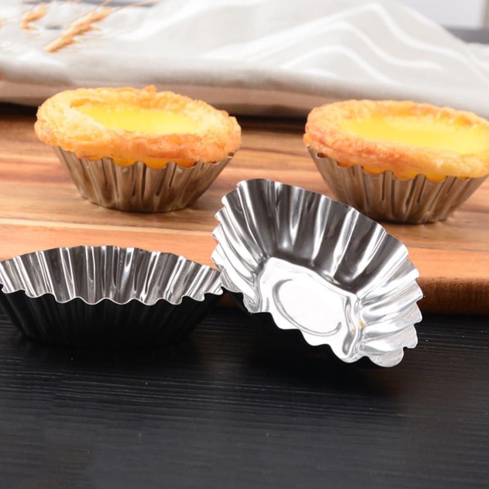 30 Moldes para Tartas Hemoton de Acero Inoxidable 6-9cm