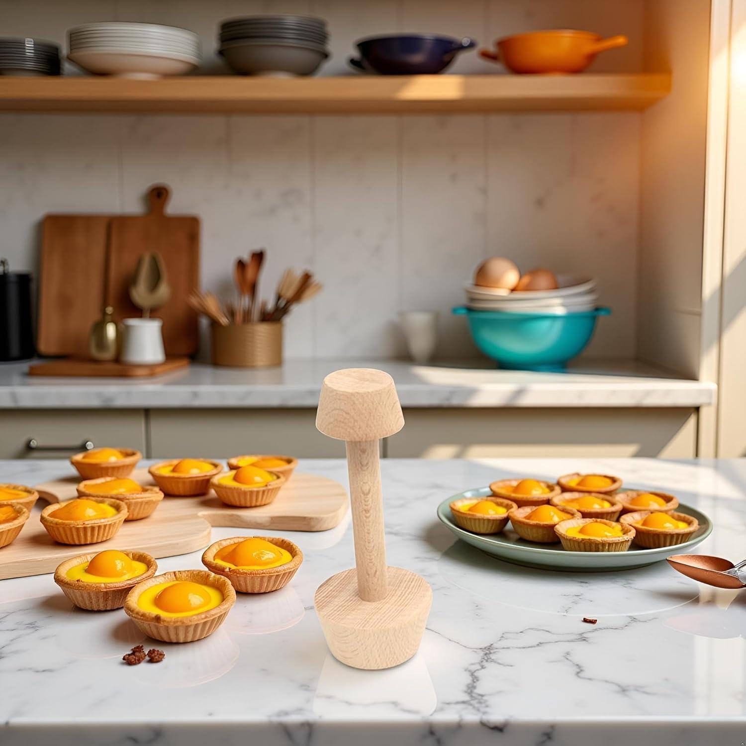 Prensador de Tartas Yxinjy de Madera Doble Cara para Hornear