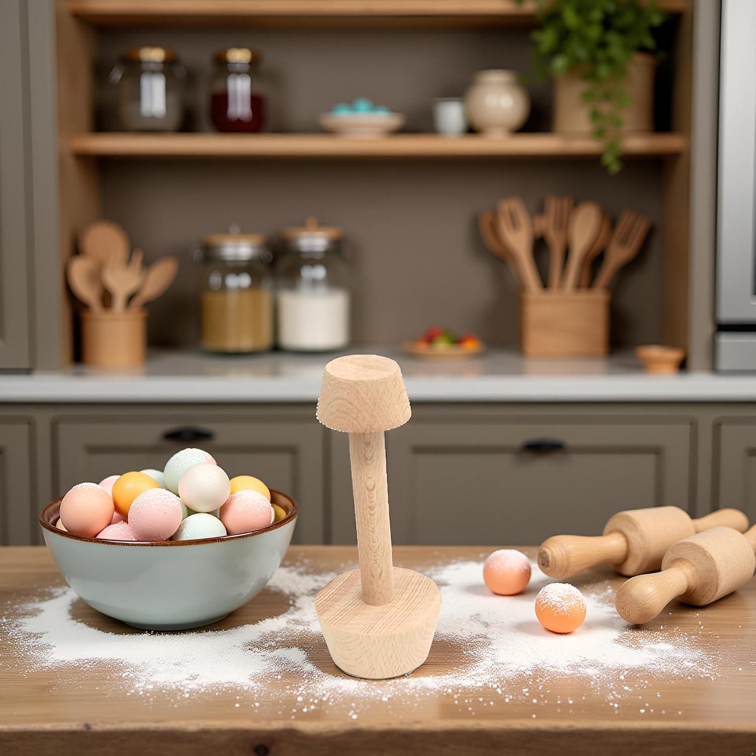 Prensador de Tartas Yxinjy de Madera Doble Cara para Hornear