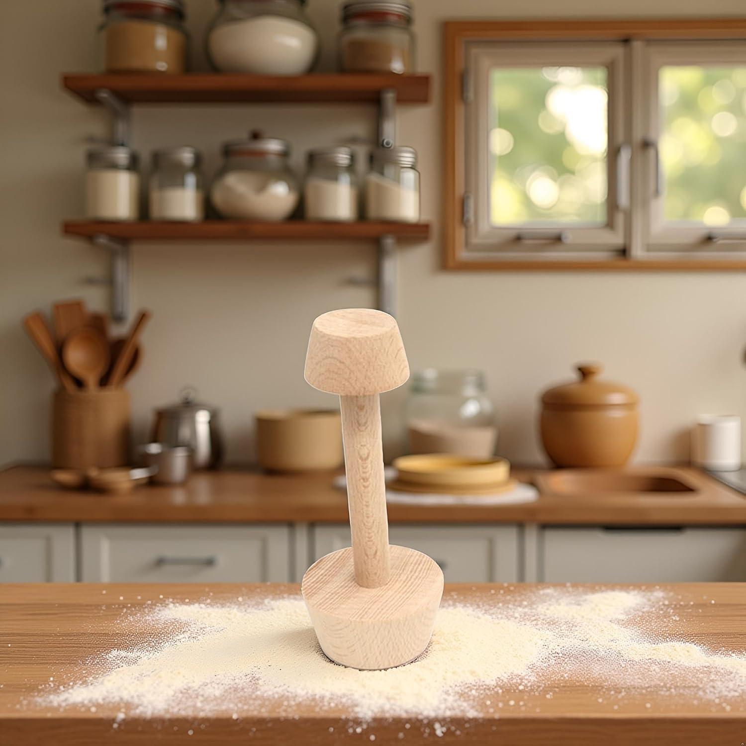 Prensador de Tartas Yxinjy de Madera Doble Cara para Hornear