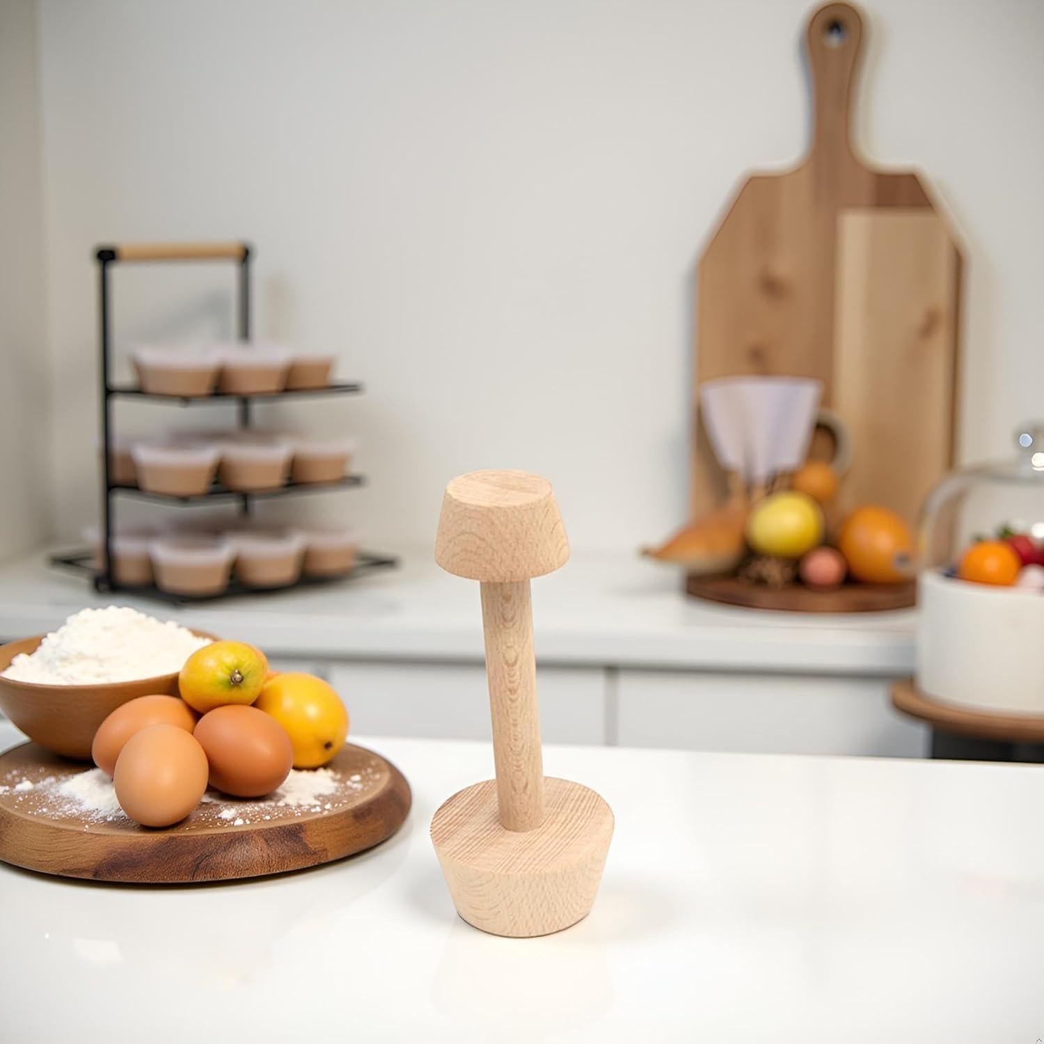 Prensador de Tartas Yxinjy de Madera Doble Cara para Hornear