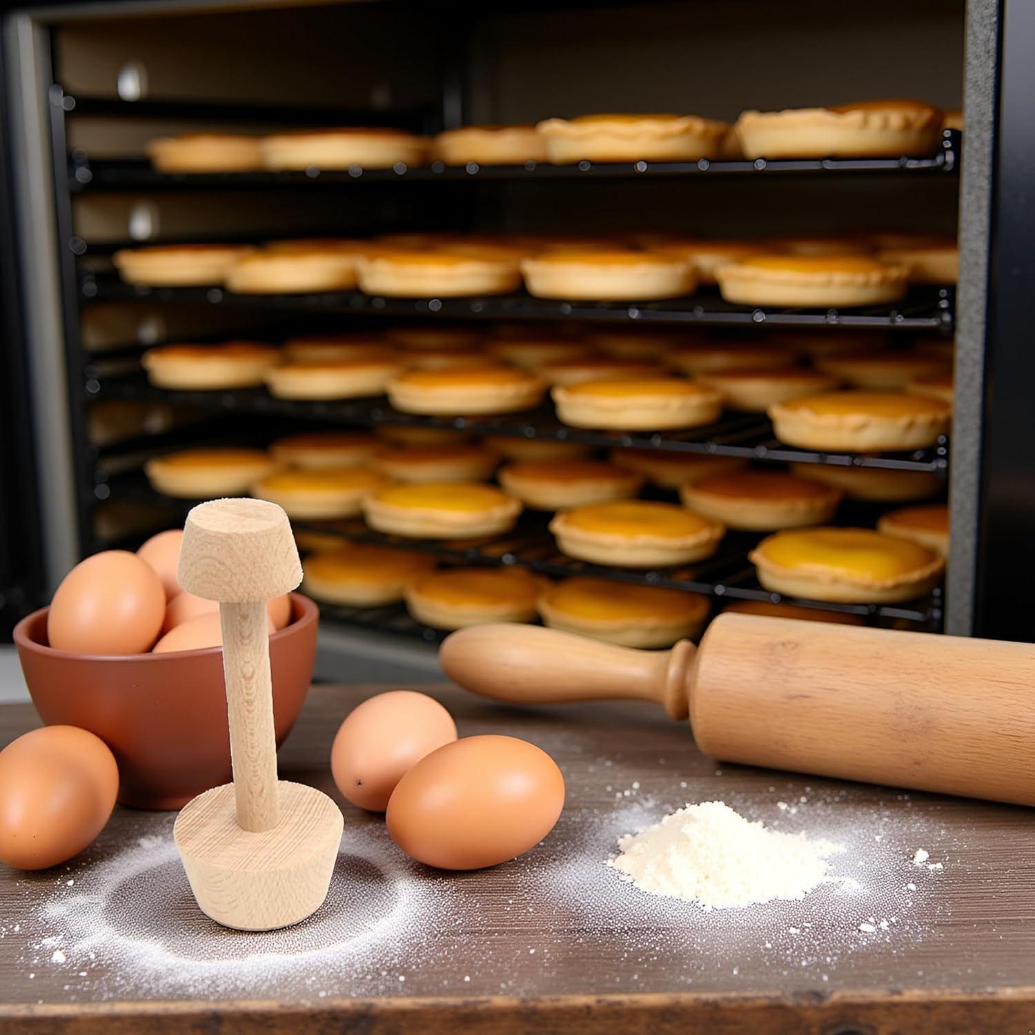 Prensador de Tartas Yxinjy de Madera Doble Cara para Hornear