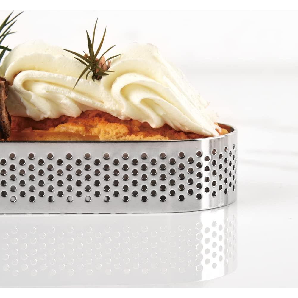 Guowall 6 Anillos de Tarta Ovalados 13cm Acero Inoxidable