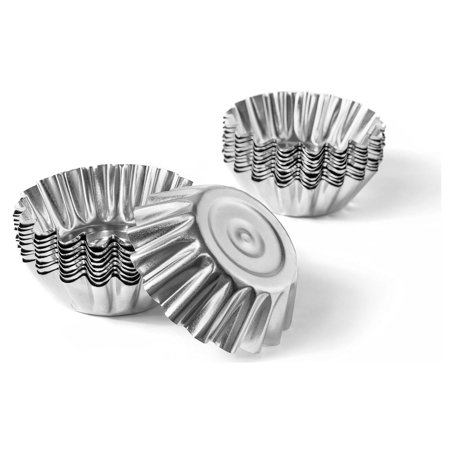 Moldes de Tarta de Huevo OFXDD 6 cm - 18 Piezas Reutilizables