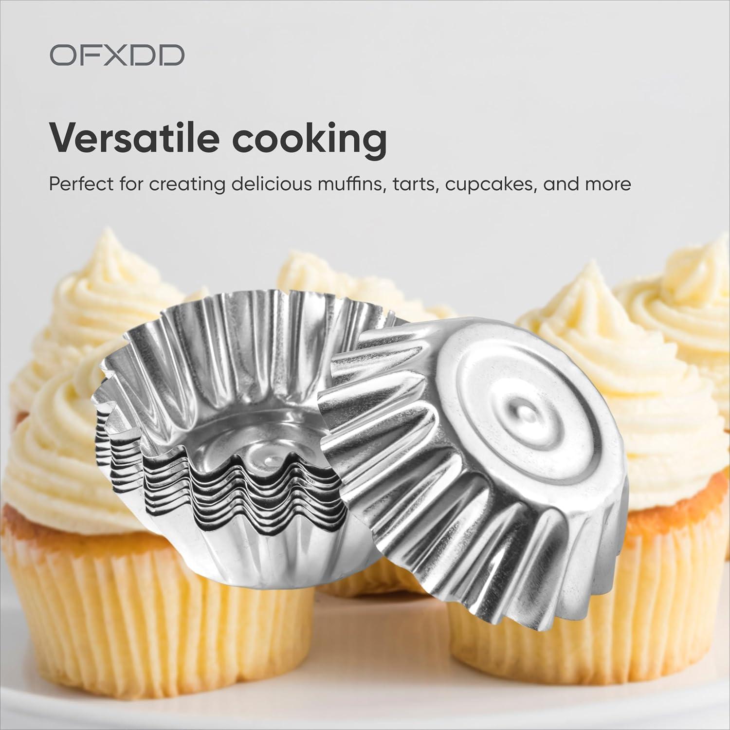 Moldes de Tarta de Huevo OFXDD 6 cm - 15 Piezas Reutilizables