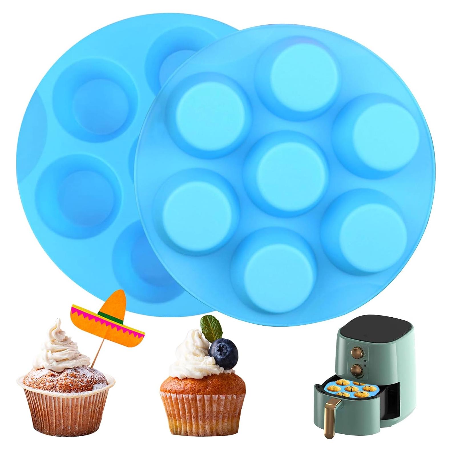 Molde de Silicona Fchil para Huevos en Freidora de Aire, 7 Tazas