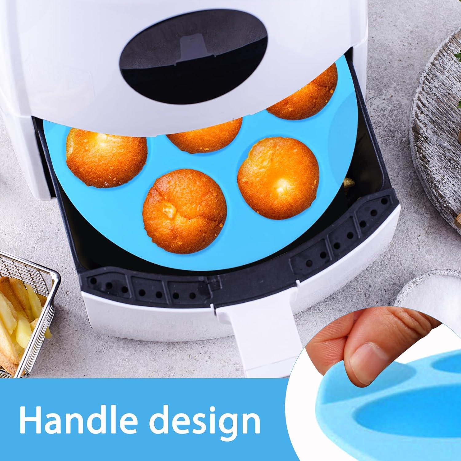 Molde de Silicona Fchil para Huevos en Freidora de Aire, 7 Tazas