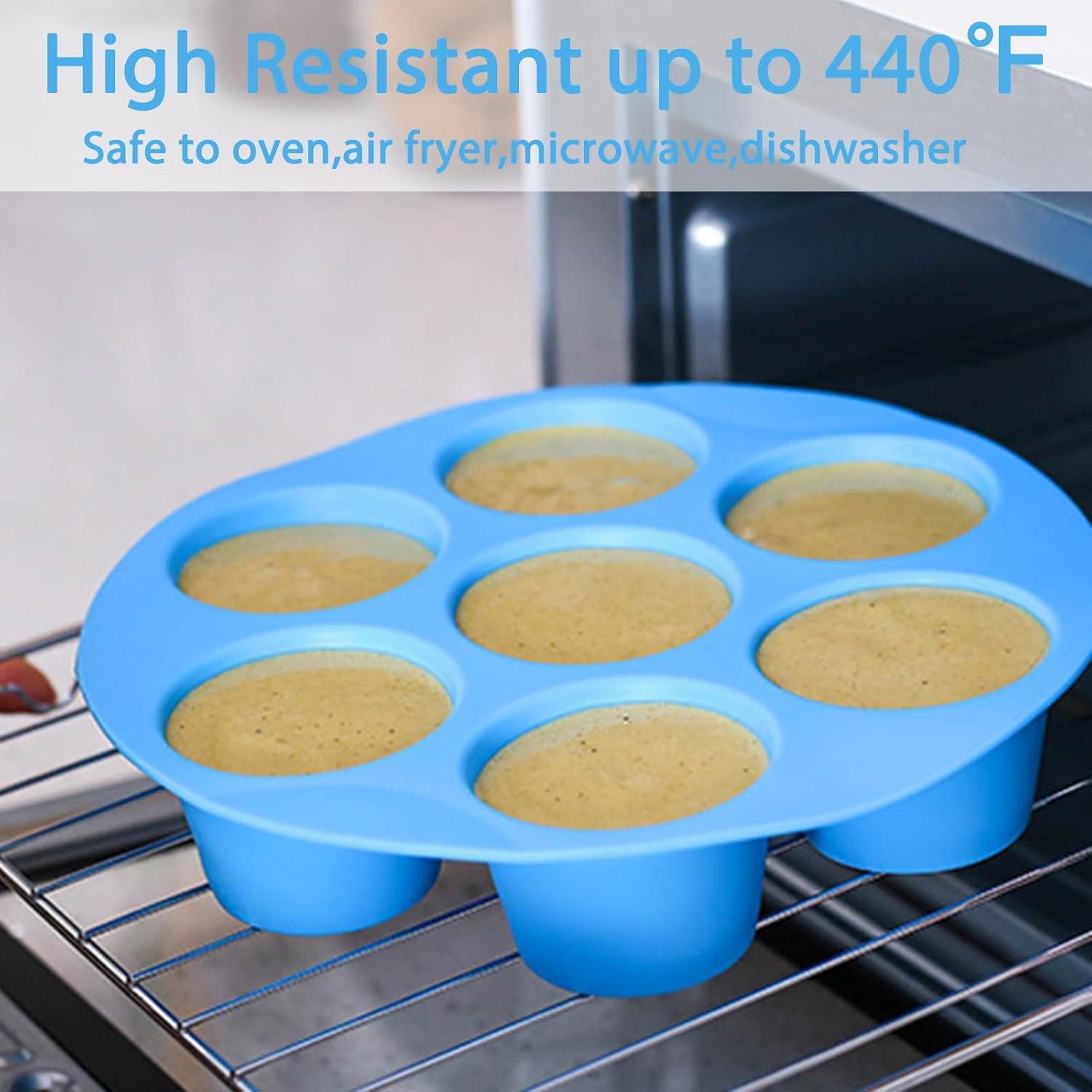 Molde de Silicona Fchil para Huevos en Freidora de Aire, 7 Tazas