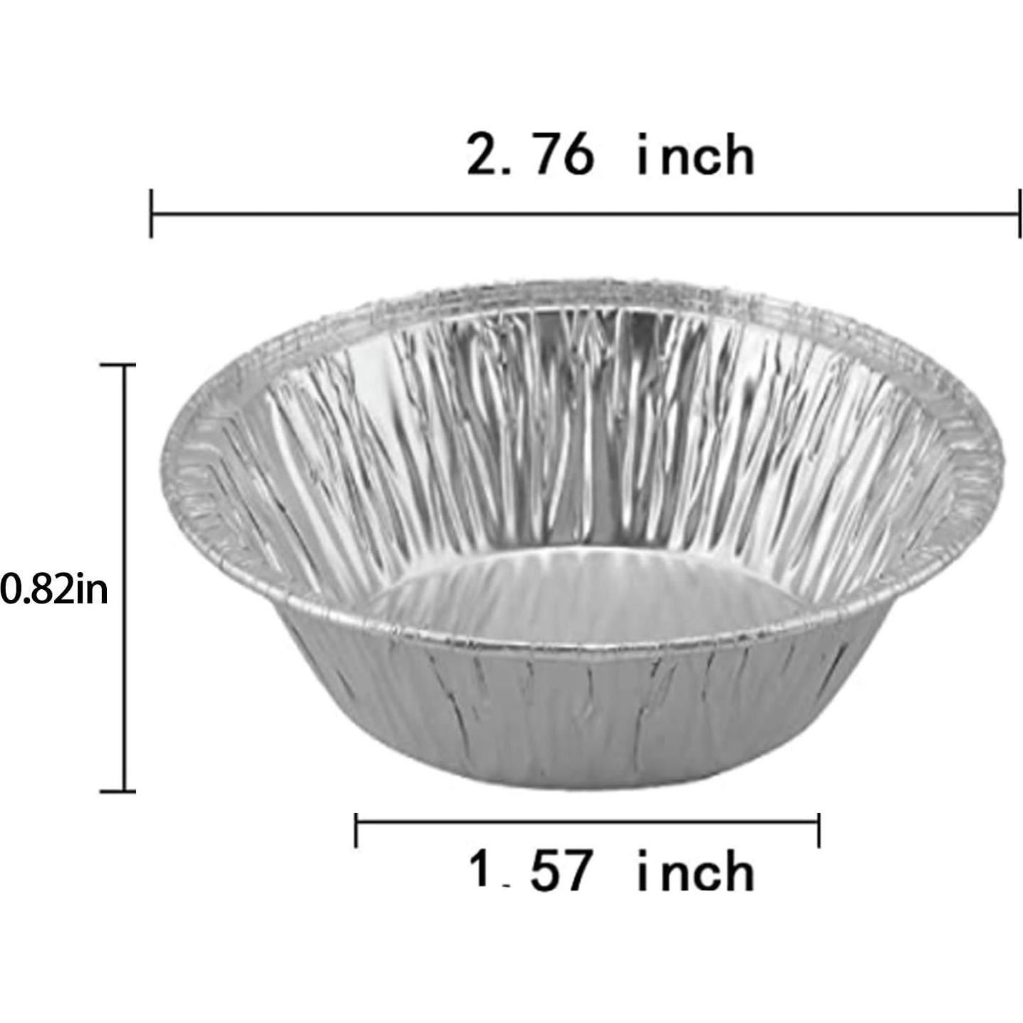Paquete de 200 sartenes mini desechables HXHLYH 7 cm aluminio