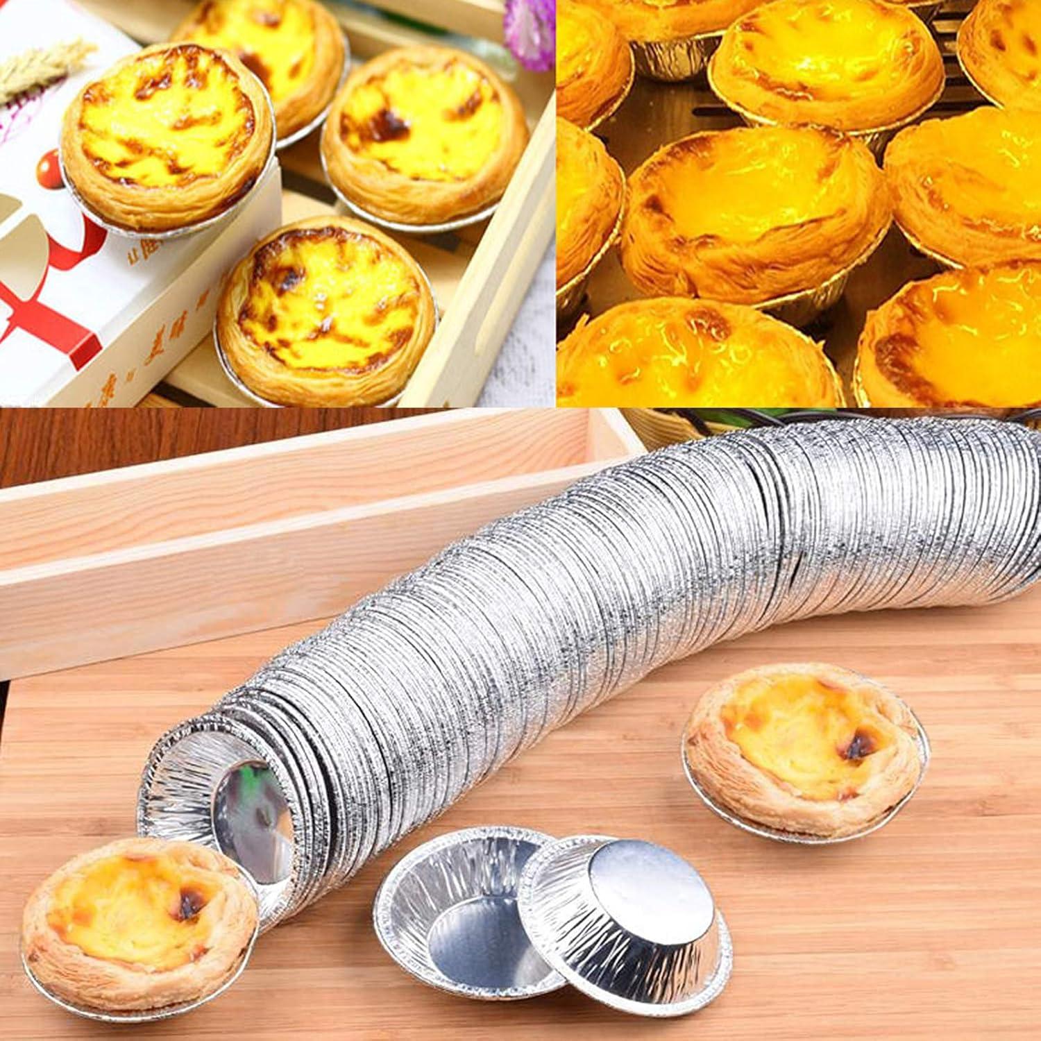 Paquete de 200 sartenes mini desechables HXHLYH 7 cm aluminio