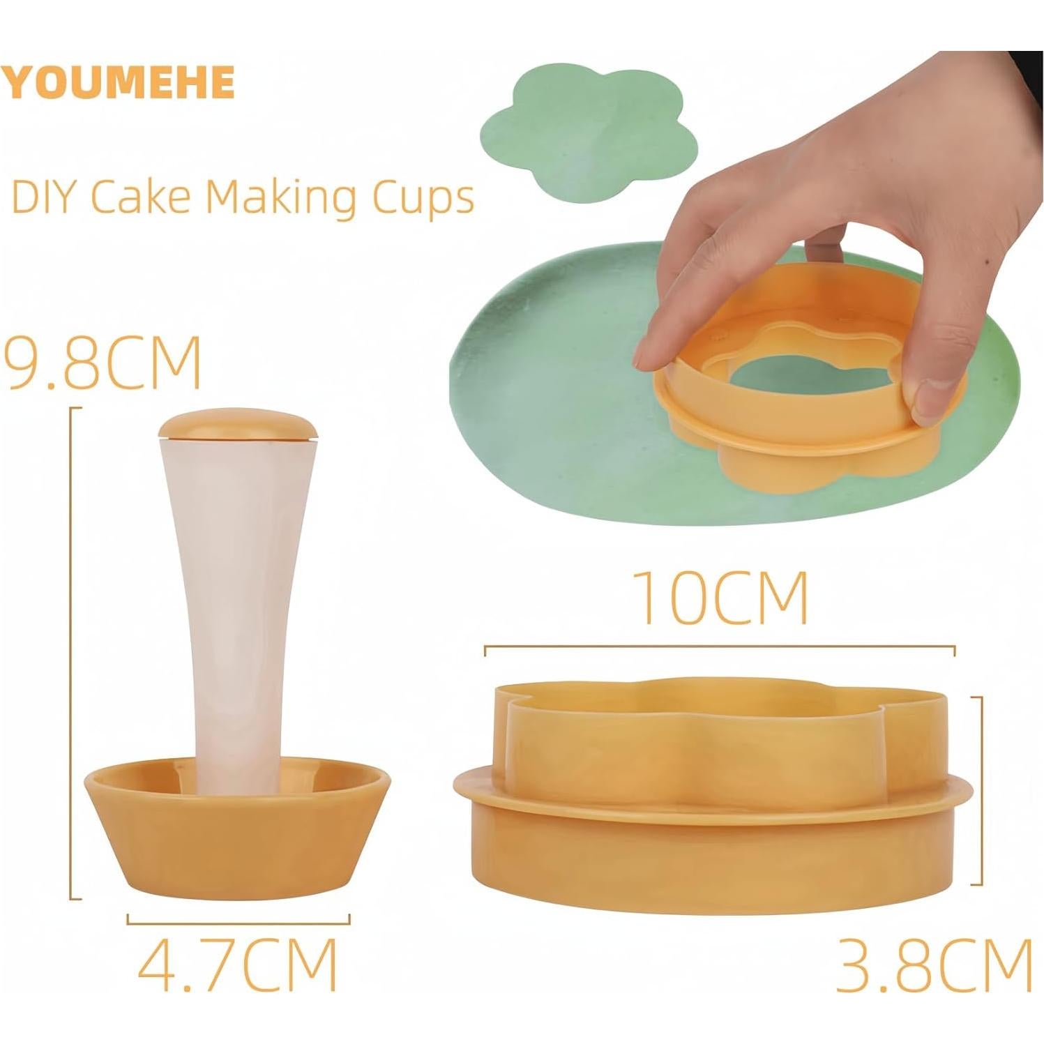 Moldes para Tartas de Huevo YOUMEHE 11.4x6.9 cm Reutilizables