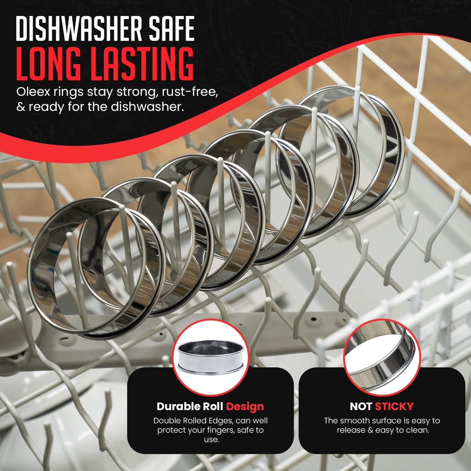 Juego de 8 Anillos para Muffin Oleex 10cm Acero Inoxidable