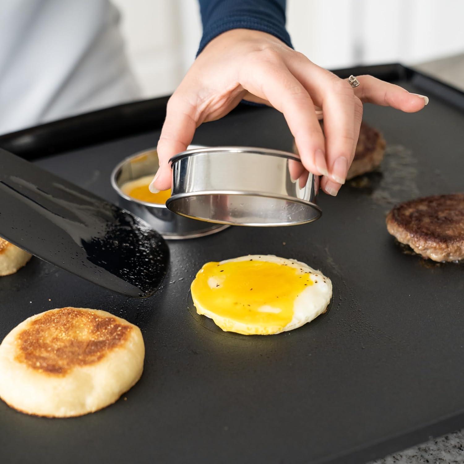 Juego de 8 Anillos para Muffin Oleex 10cm Acero Inoxidable