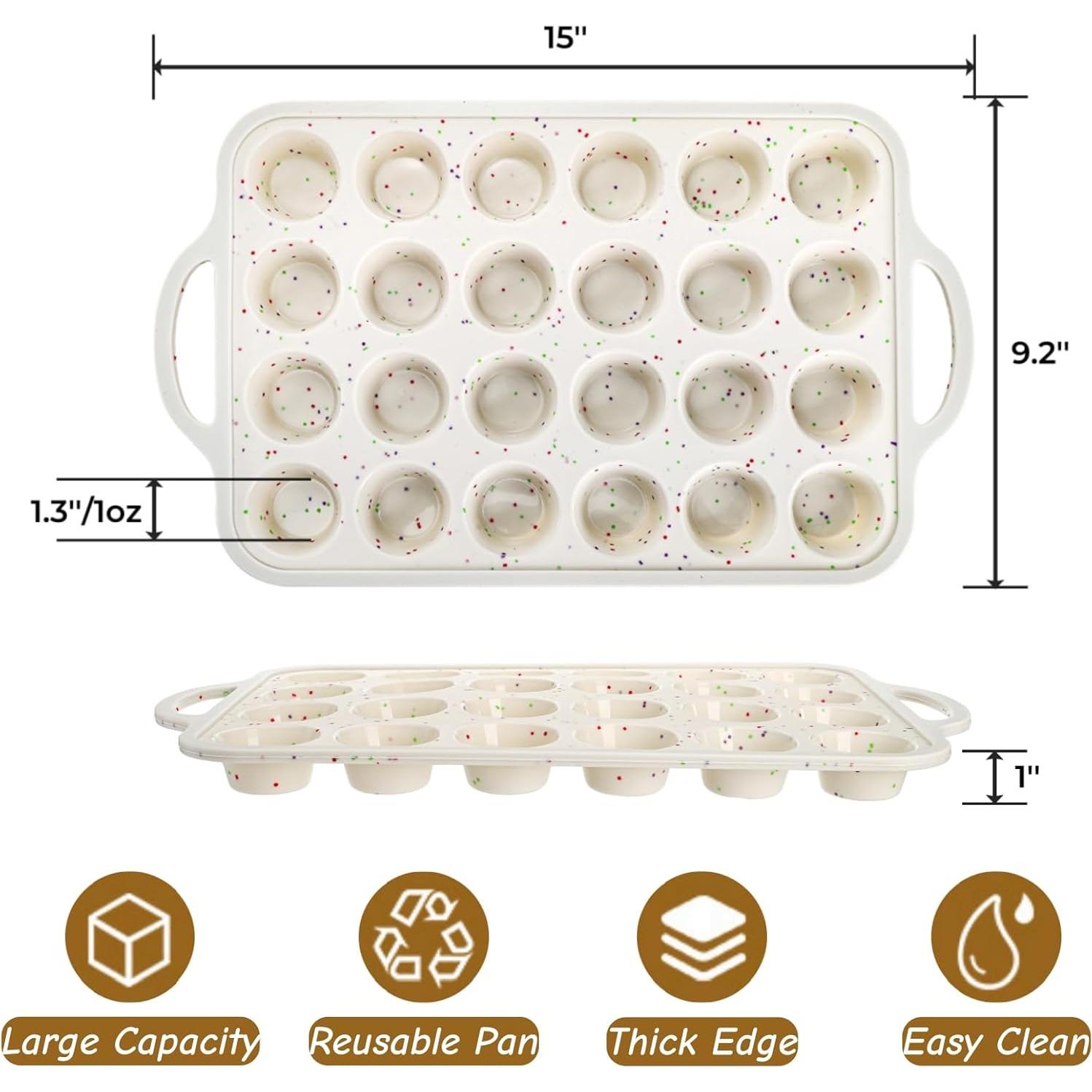 Molde de Silicona para Muffin Nagpew 24 Cavidades Antiadherente