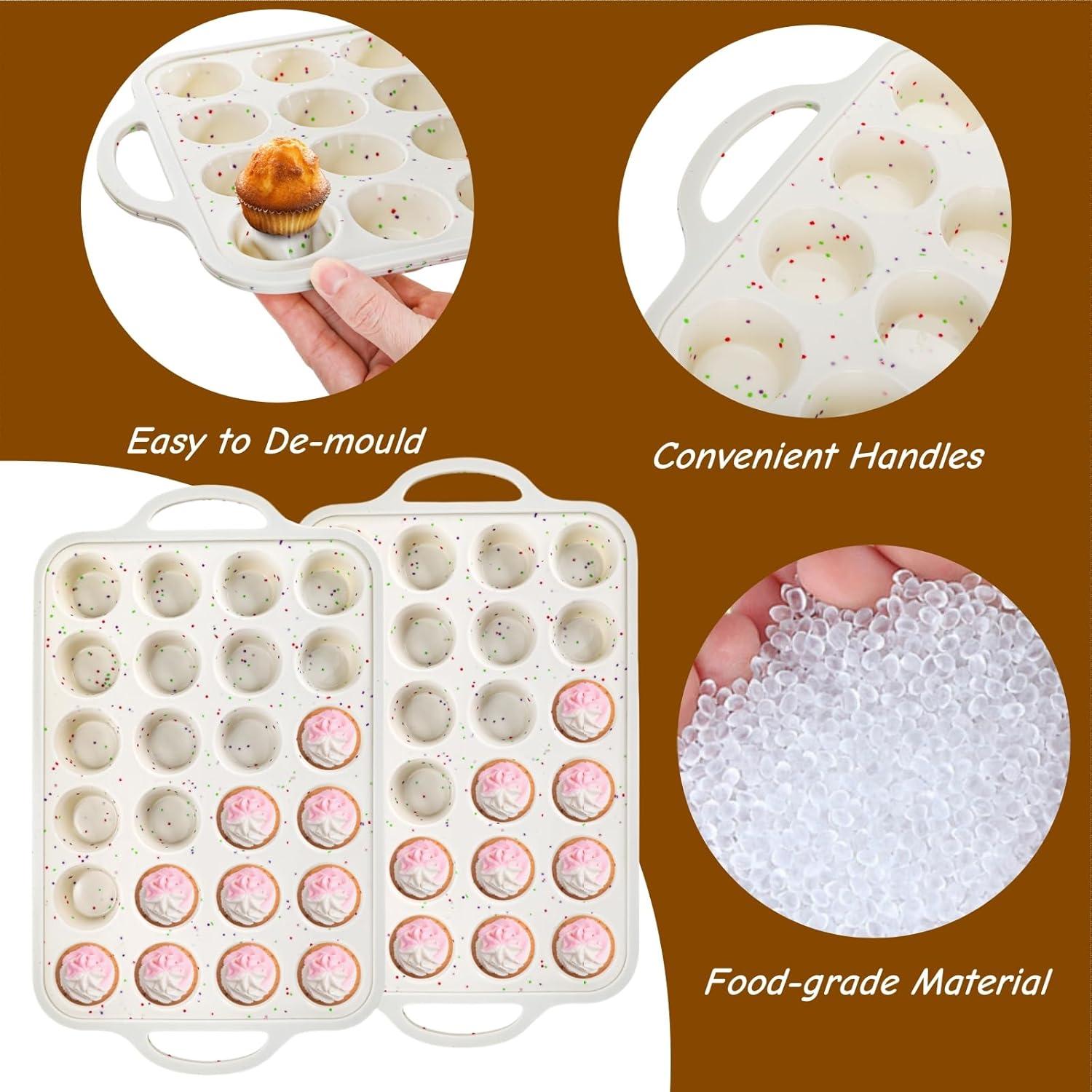 Molde de Silicona para Muffin Nagpew 24 Cavidades Antiadherente