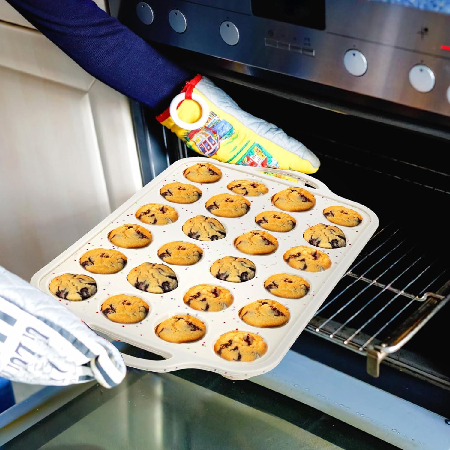 Molde de Silicona para Muffin Nagpew 24 Cavidades Antiadherente