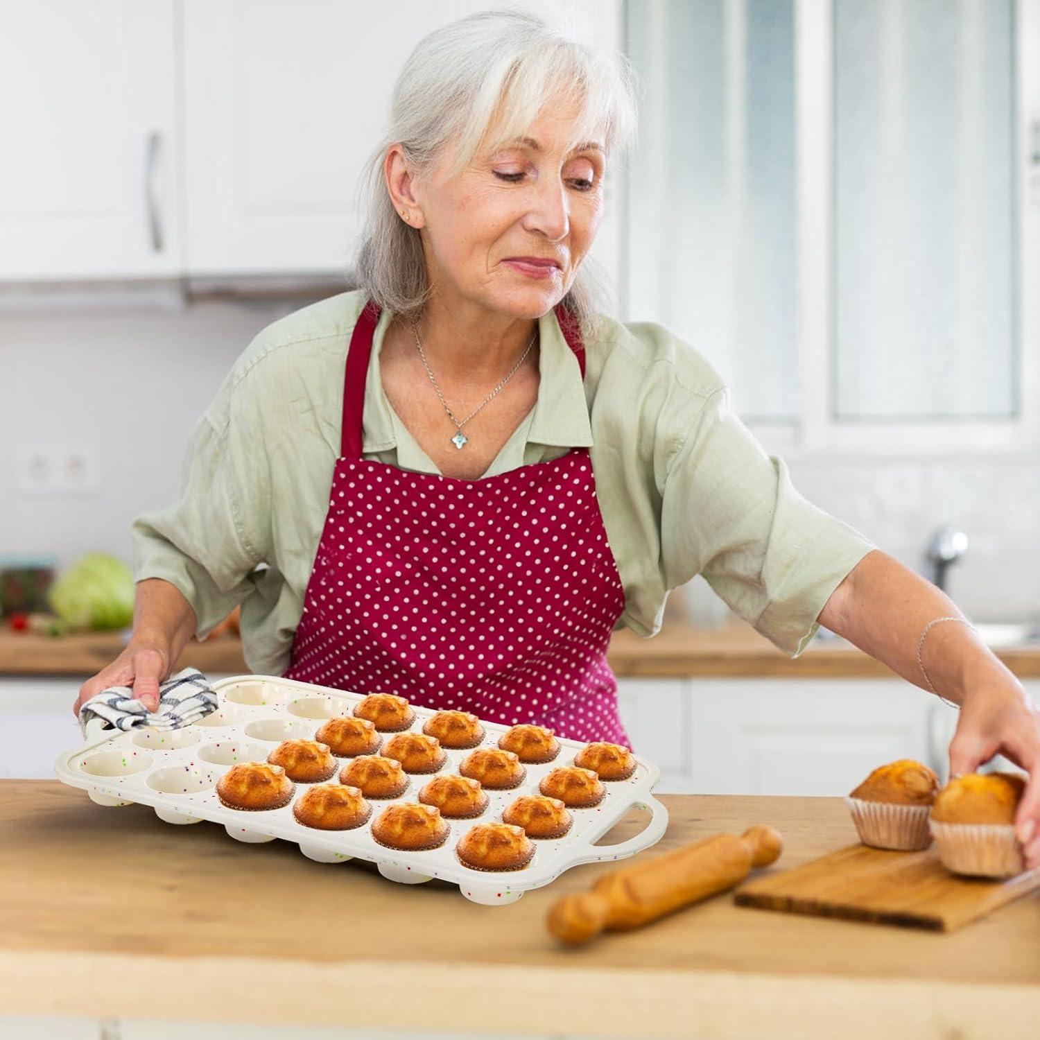 Molde de Silicona para Muffin Nagpew 24 Cavidades Antiadherente