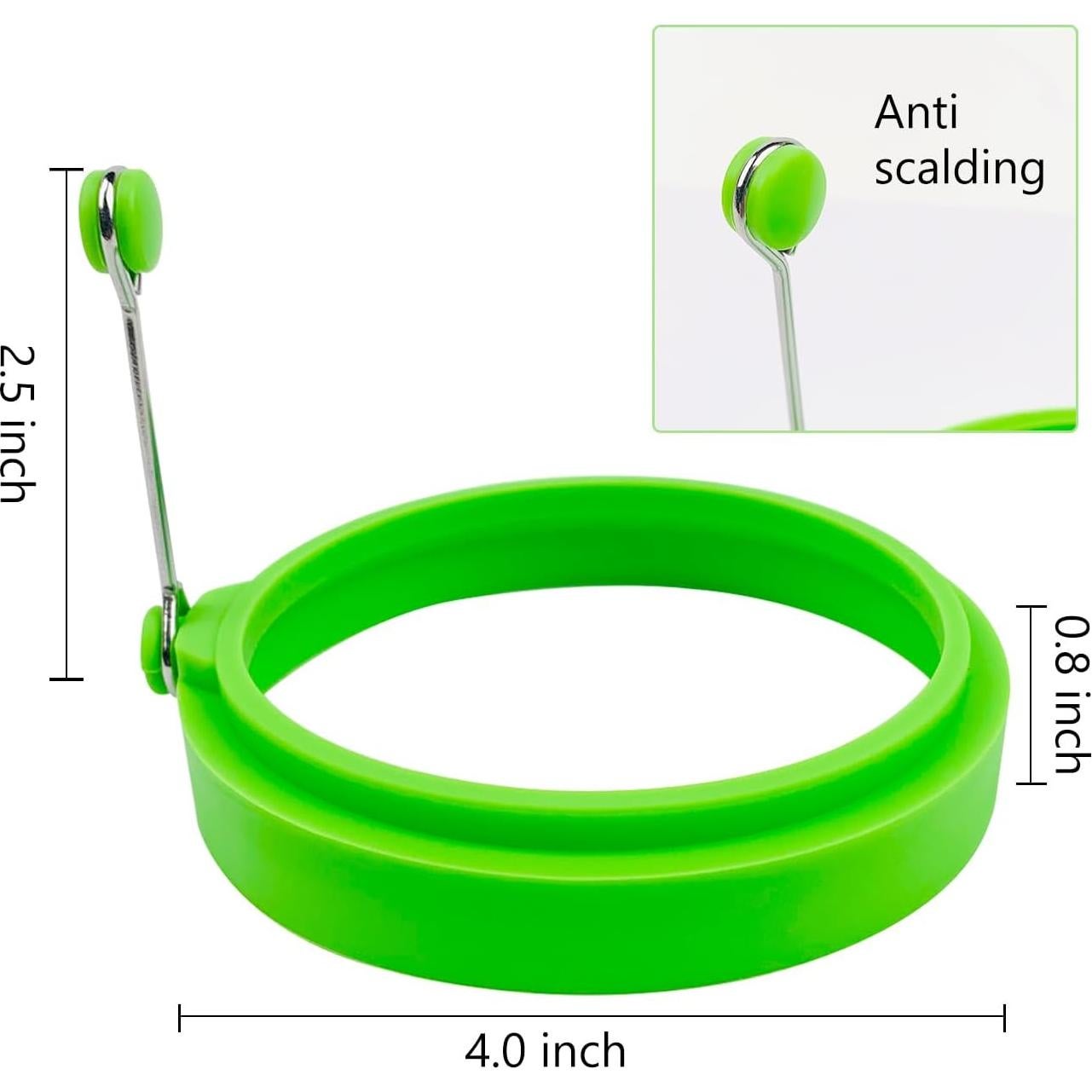 Juego de 4 Anillos de Huevo de Silicona YOLCAR Multicolor