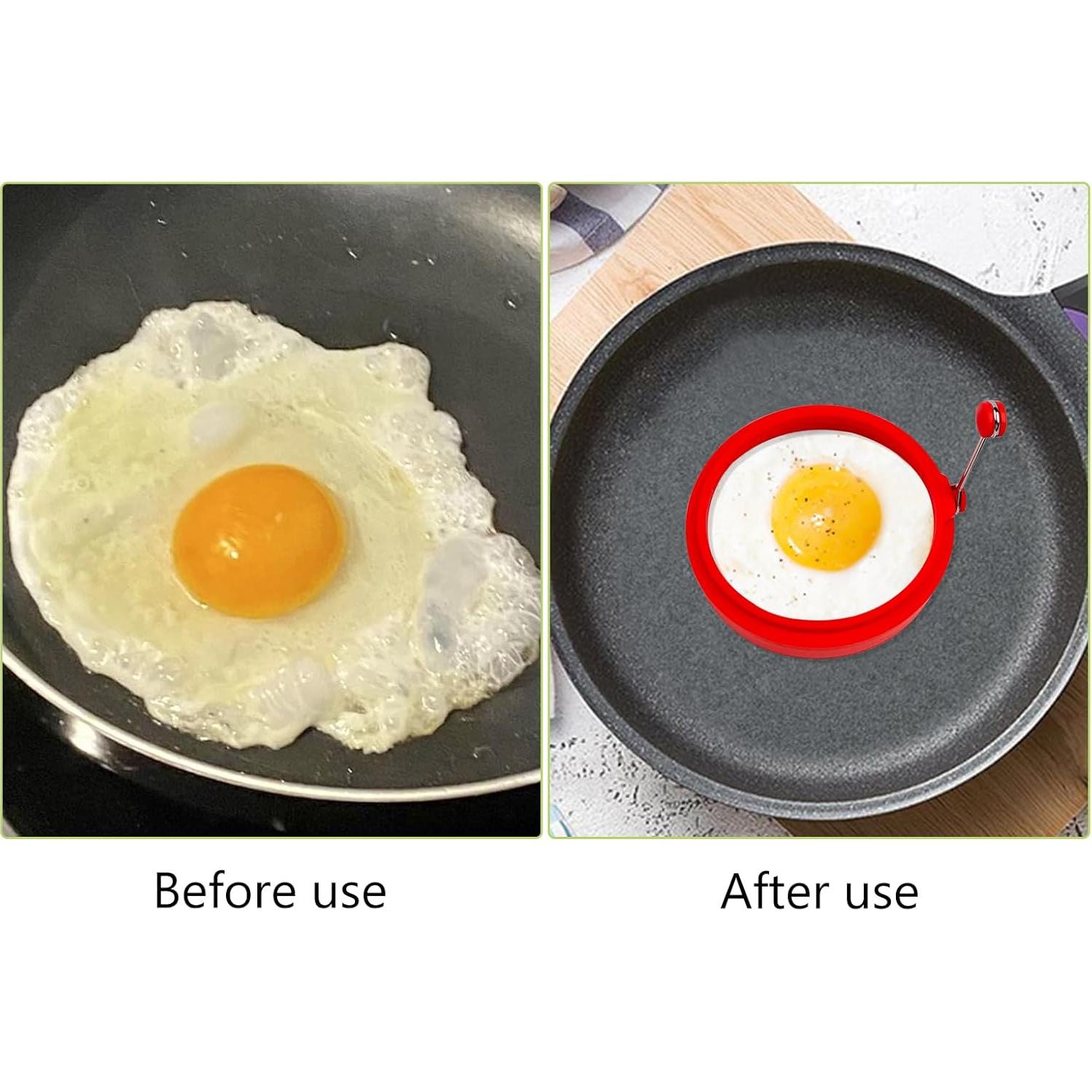 Juego de 4 Anillos de Huevo de Silicona YOLCAR Multicolor