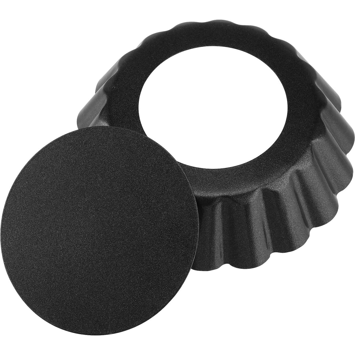 18 Moldes para Tartas de Huevo SENJEOK 8cm Fondo Desmontable