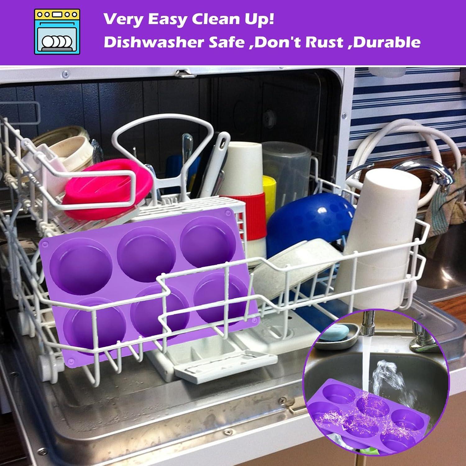 Molde de Silicona Redondo SAGOOITS 6 Cavidades 8 cm Antiadherente