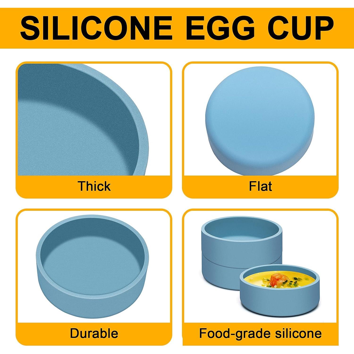 Molde de Silicona para Huevo Dootafy 3 Piezas Azul 10.16 cm