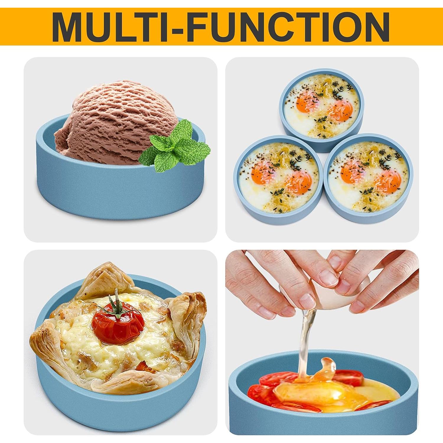 Molde de Silicona para Huevo Dootafy 3 Piezas Azul 10.16 cm