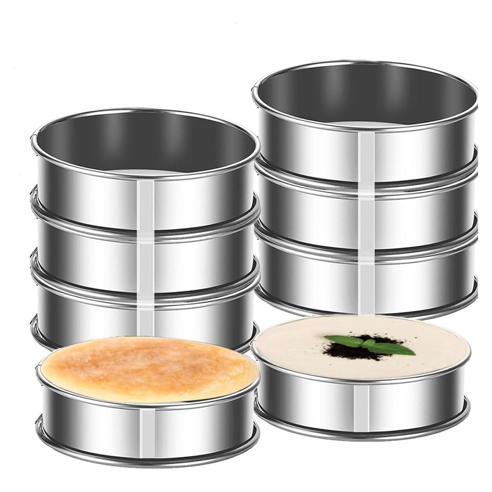 Anillos para Muffin Inglés KUAYB 8 Piezas 10 cm Acero Inoxidable