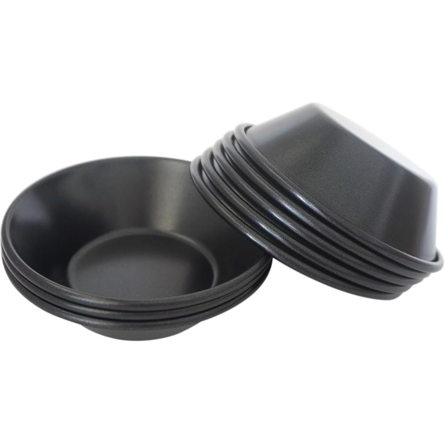 Molde Redondo para Tartas de Huevo Proshopping - 8 Piezas, Acero al Carbono