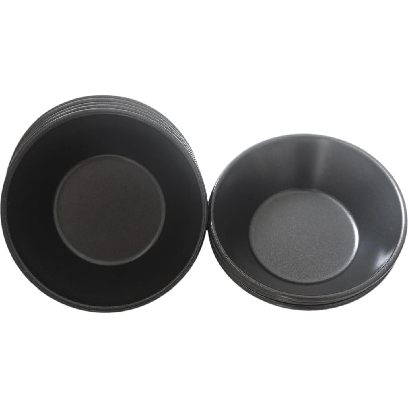 Molde Redondo para Tartas de Huevo Proshopping - 8 Piezas, Acero al Carbono