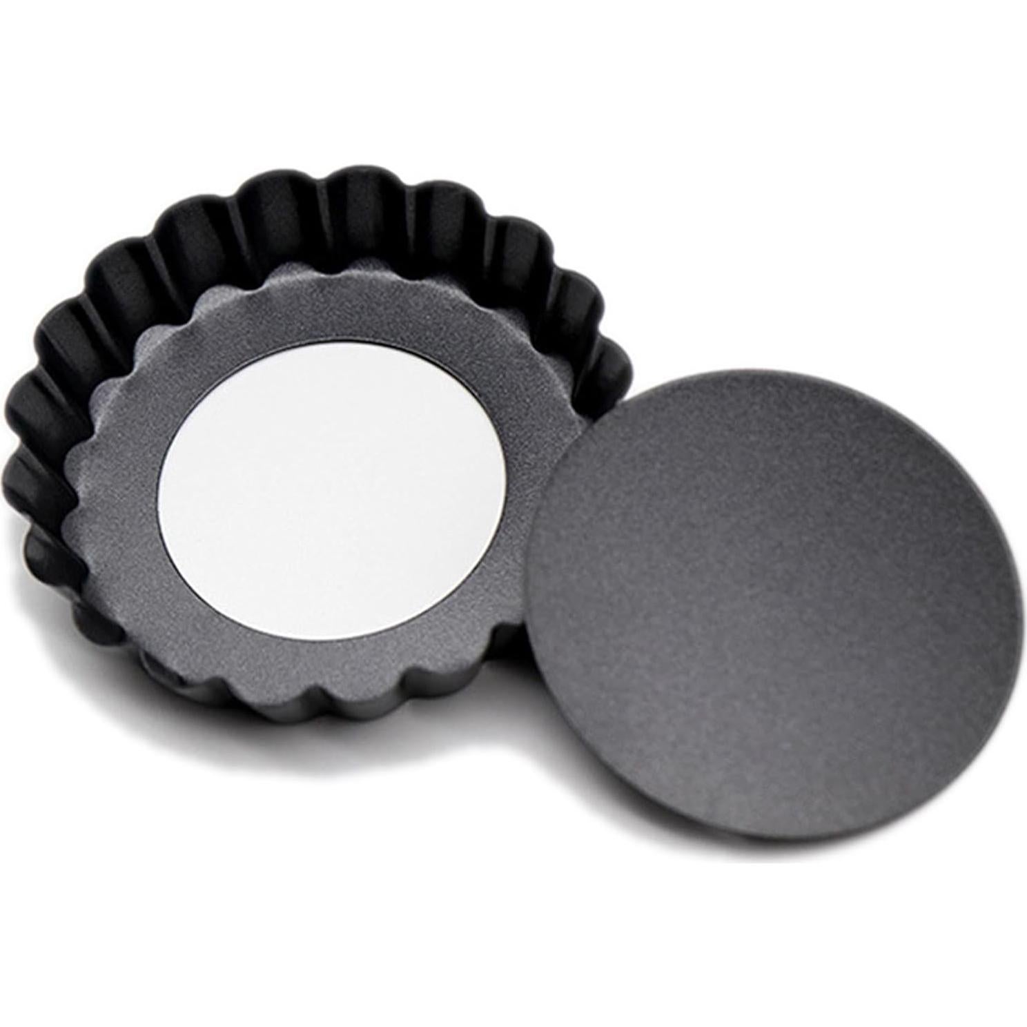 12 Moldes para Tartas de Huevo QJFCare 8 cm Antiadherente