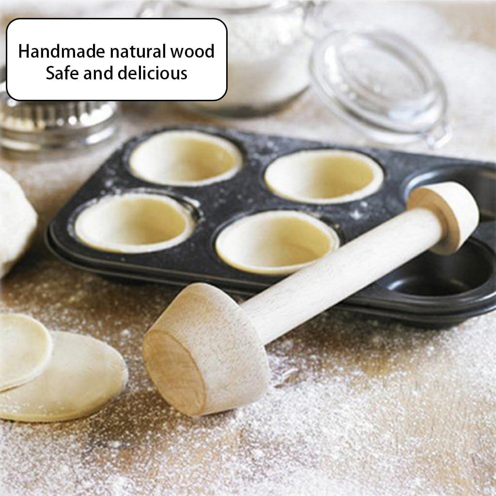 Prensador de Tartas de Huevo de Madera RANYUNSYZ Doble Cara