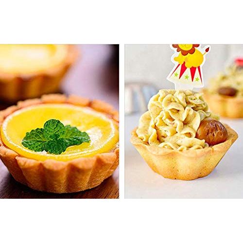 Molde de Horno Antiadherente WOIWO 2 Pcs 75x75mm para Tartas