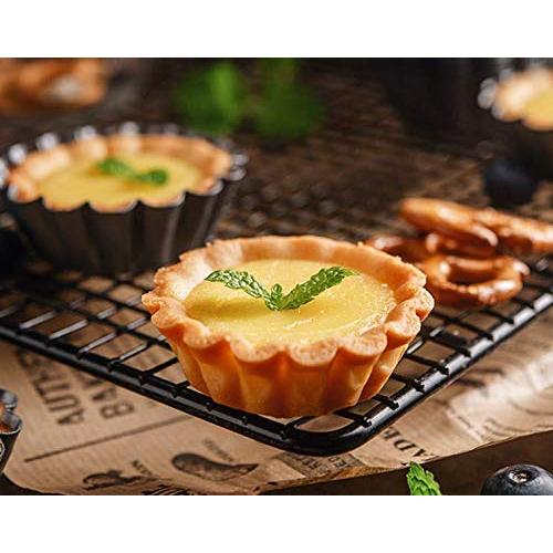 Molde de Horno Antiadherente WOIWO 2 Pcs 75x75mm para Tartas