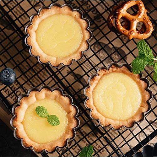 Molde de Horno Antiadherente WOIWO 2 Pcs 75x75mm para Tartas