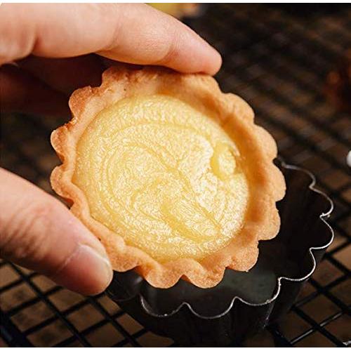 Molde de Horno Antiadherente WOIWO 2 Pcs 75x75mm para Tartas