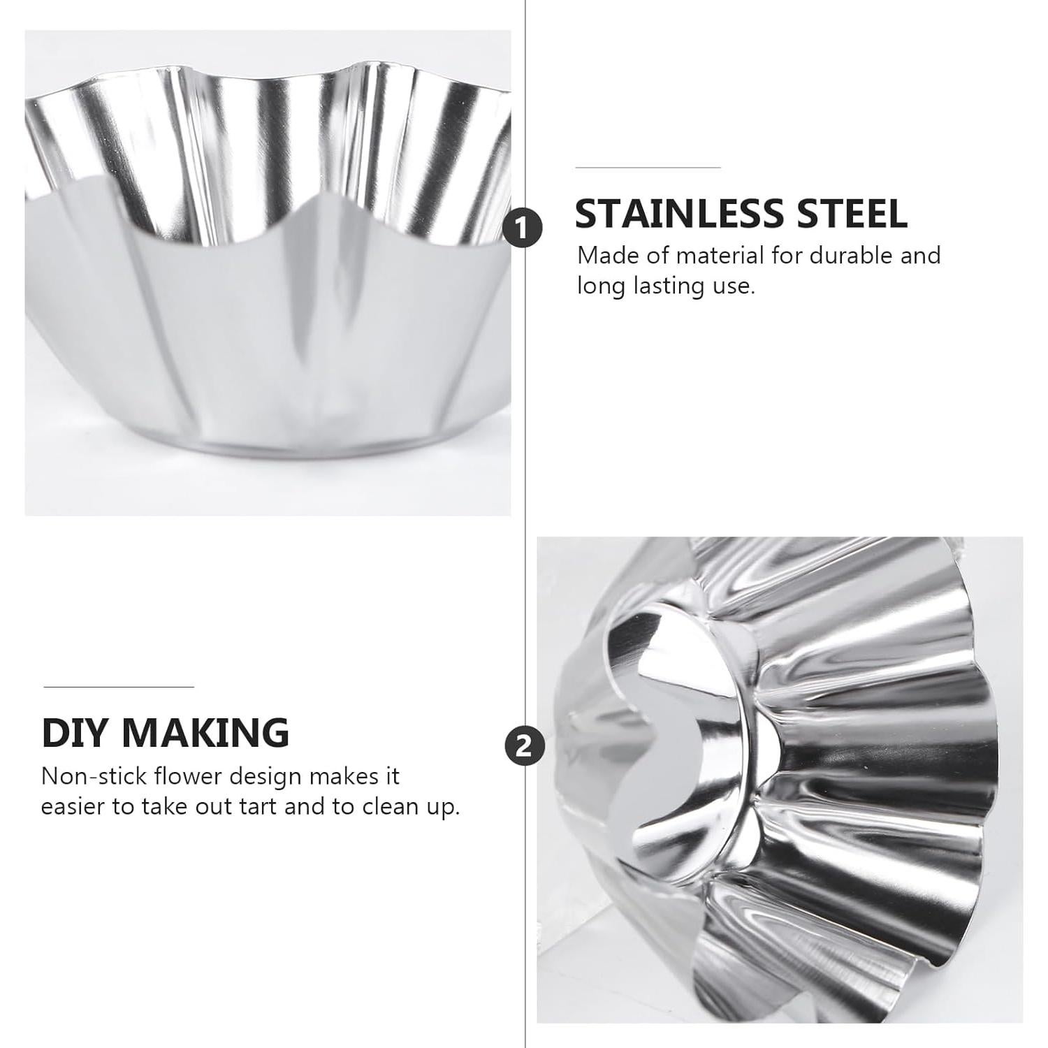 Moldes para Tartas Mikinona 6pcs Acero Inoxidable Antiadherentes