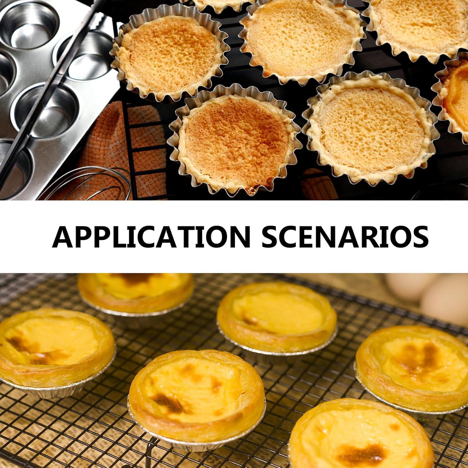 Moldes para Tartas Mikinona 6pcs Acero Inoxidable Antiadherentes