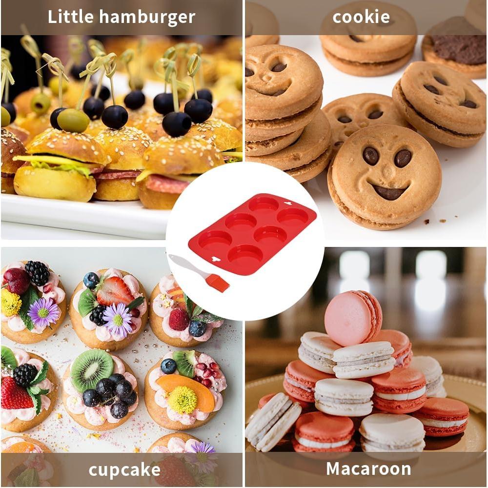 Molde de Silicona para Muffin Top XIAOZHIHUI 3 Piezas 7.62 cm