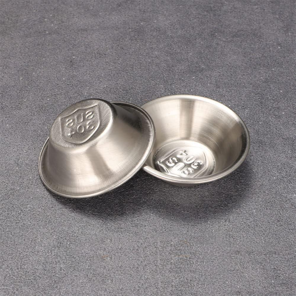 10 Moldes Redondos de Acero Inoxidable para Tartas de Huevo YO-yiHHG