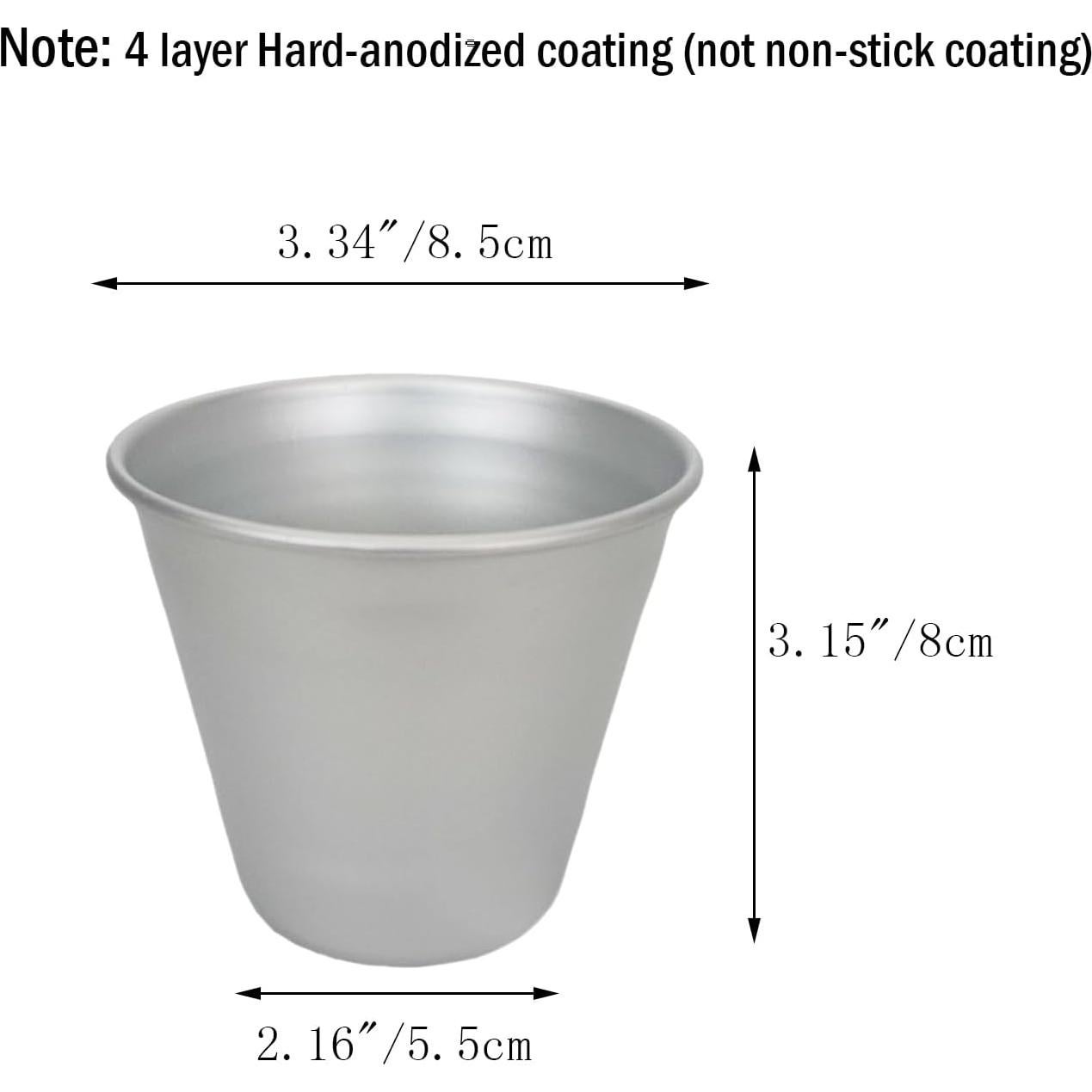 Moldes de Popover Proshopping 12 Pcs Aluminio 8.5cm