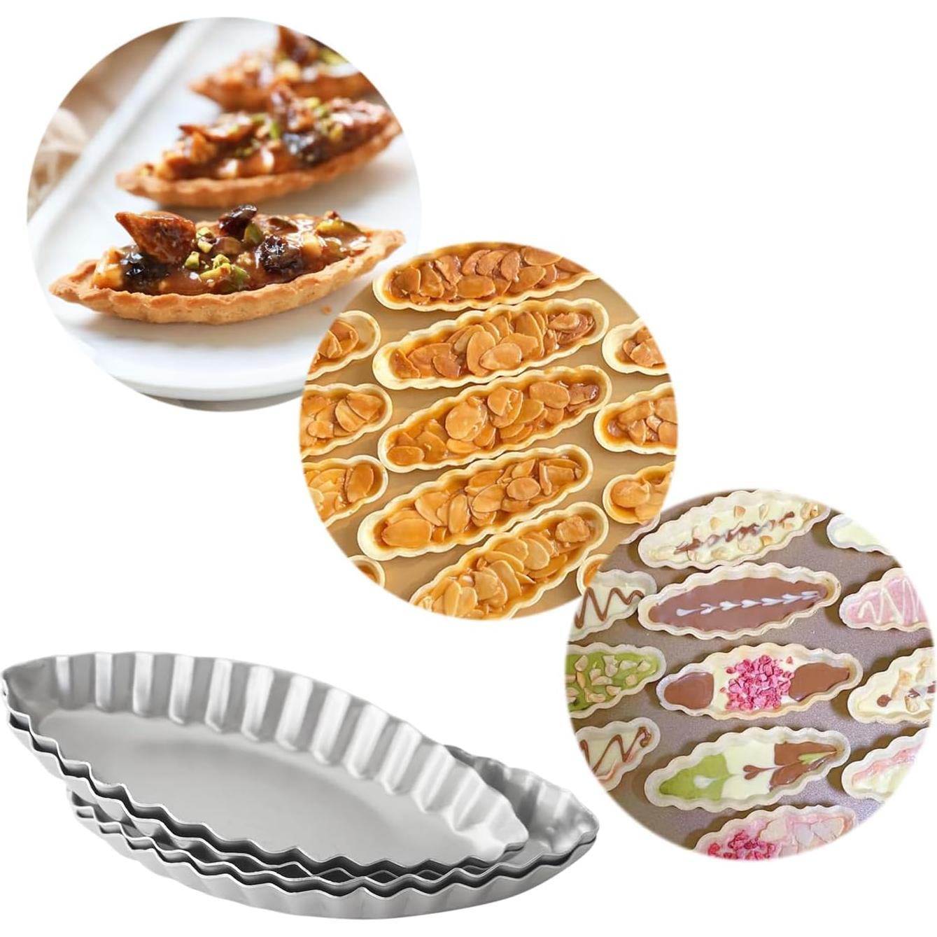 10 Moldes para Tartas de Huevo LoveDeal en Aluminio - Barco