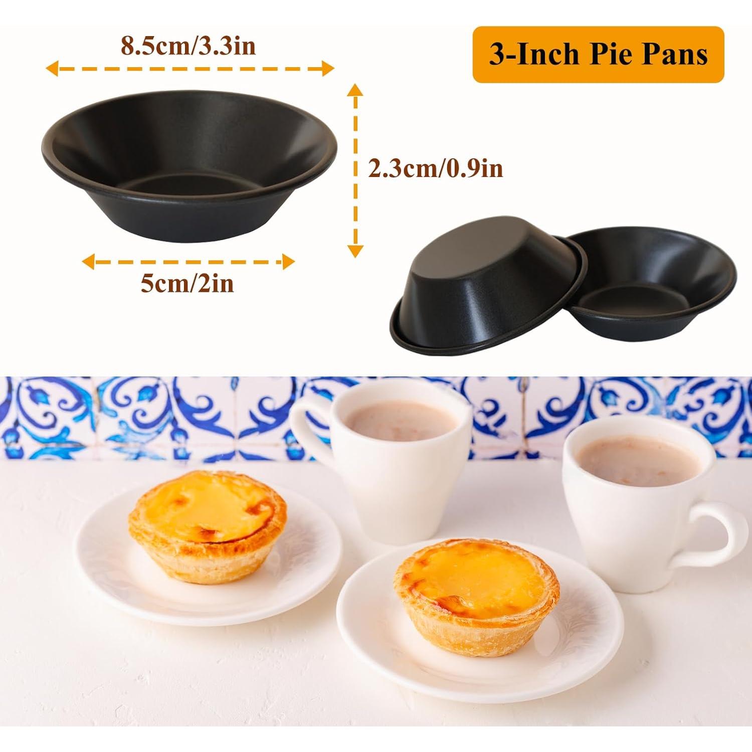 Juego de 9 Moldes para Tartas de Huevo Urxirha 7.6 cm