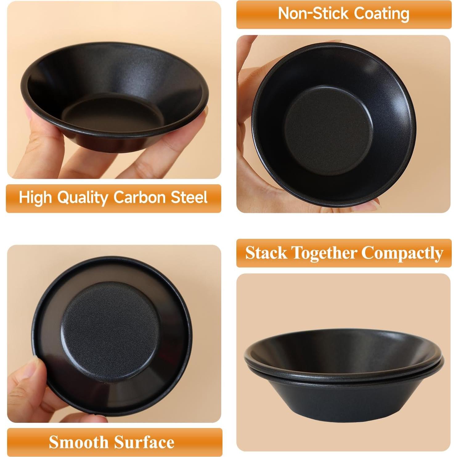 Juego de 9 Moldes para Tartas de Huevo Urxirha 7.6 cm