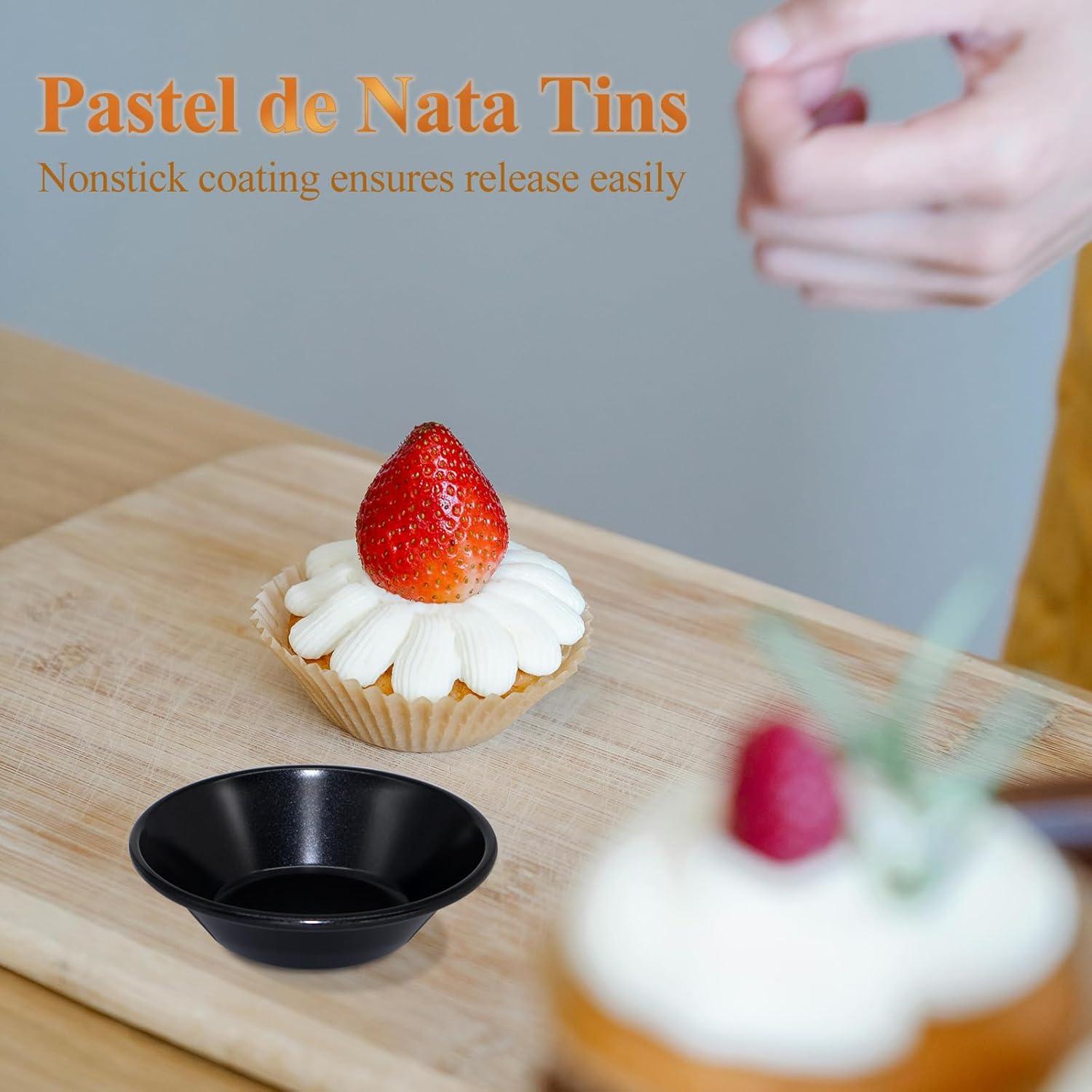 Juego de 9 Moldes para Tartas de Huevo Urxirha 7.6 cm