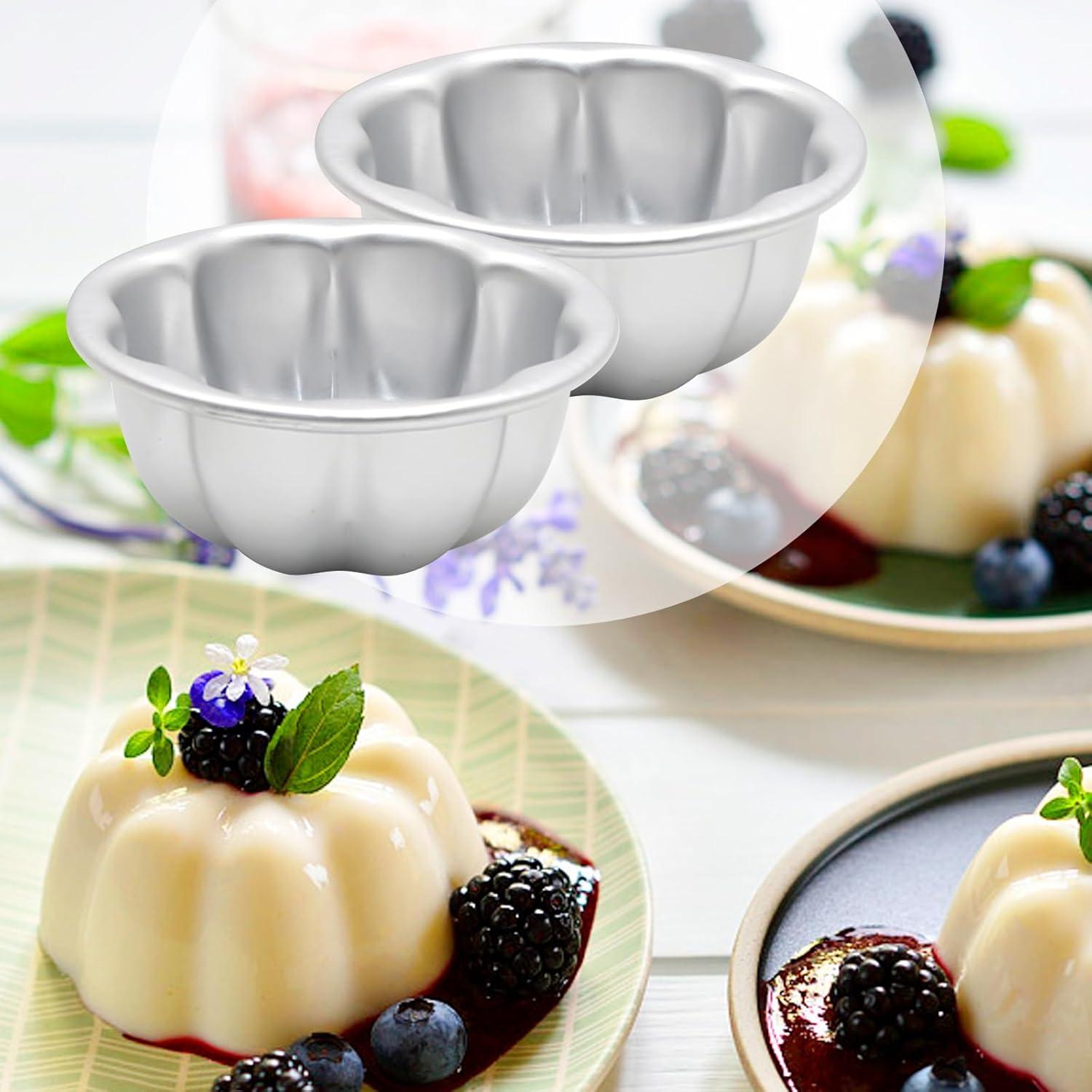 6 Moldes de Tartas de Huevo Vkinman Antiadherentes 8.9 cm